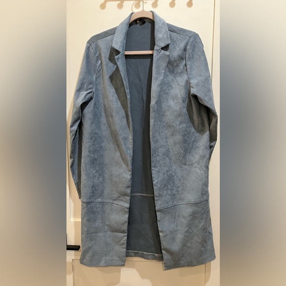 Yest Women's size 6 Light blue Blazer - lightweight suede like material - Picture 1 of 16